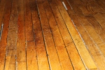 The original wooden floor in the main hall. 