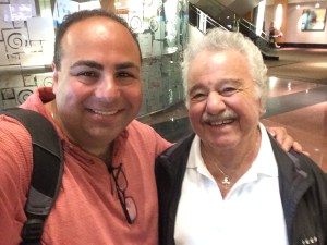 The AYF Olympic weekend brought many Armenian musicians together. Here I am with Onnik Dinkjian, legendary Armenian troubadour singer and friend. 