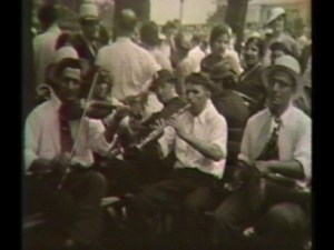Armenian musicians playing at the Michigan State Fairgrounds in 1935.